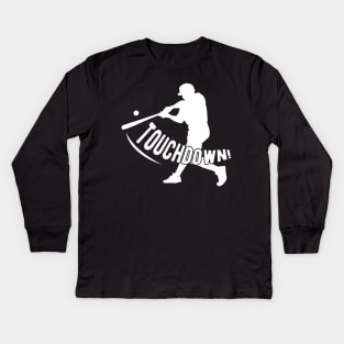 Baseball Player - Touchdown! Kids Long Sleeve T-Shirt